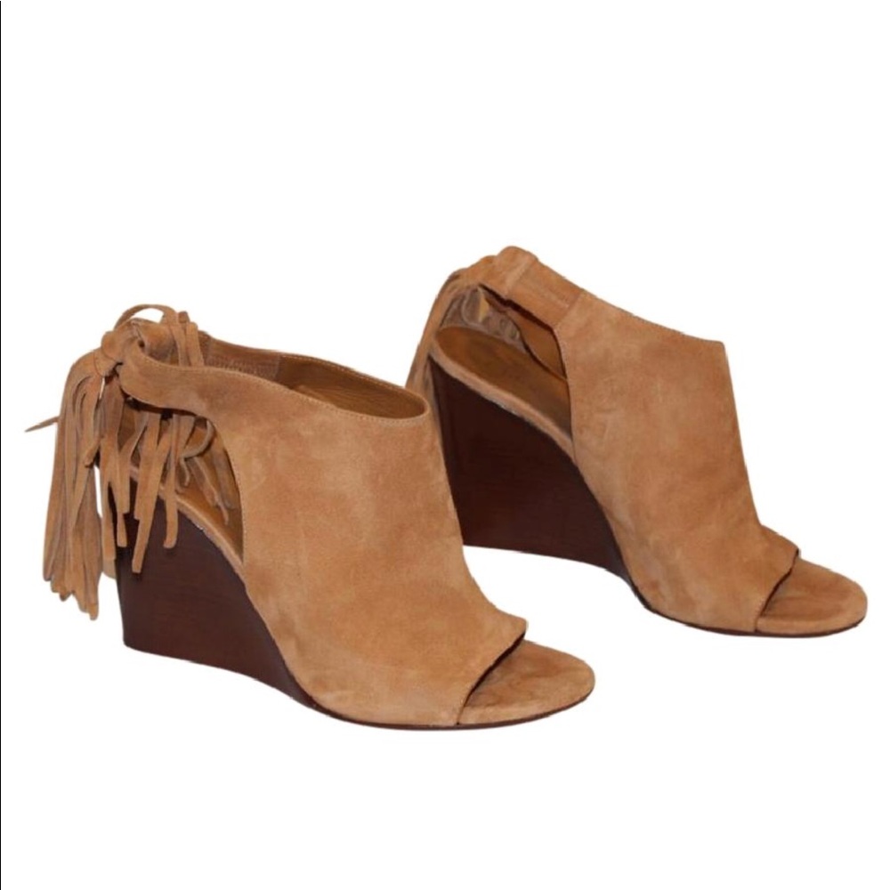 Chloe open toe heel wedge slingback